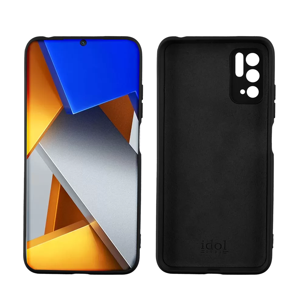 IDOL 1991 VELVET TPU ΘΗΚΗ XIAOMI POCO M3 PRO 4G/POCO M3 PRO 5G 6.5in 4 SIDE FULL CAMERA PROTECTION BLACK