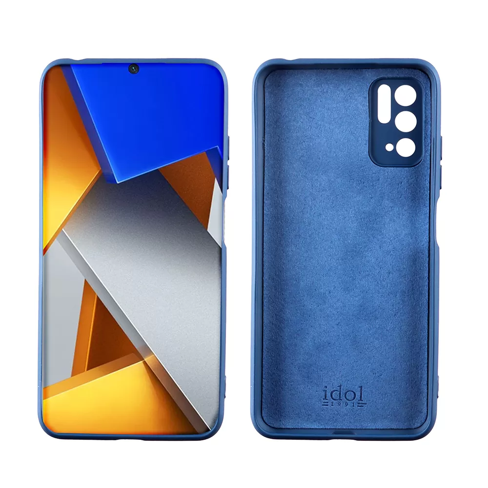 IDOL 1991 VELVET TPU ΘΗΚΗ XIAOMI POCO M3 PRO 4G/POCO M3 PRO 5G 6.5in 4 SIDE FULL CAMERA PROTECTION BLUE