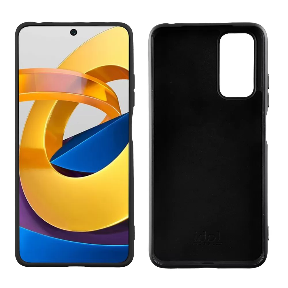IDOL 1991 VELVET TPU ΘΗΚΗ XIAOMI POCO M4 PRO 5G/REDMI NOTE 11T 5G 6.6in 4 SIDE CAMERA GUARD PROTECTION BLACK