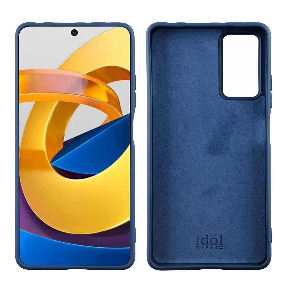 IDOL 1991 VELVET TPU ΘΗΚΗ XIAOMI POCO M4 PRO 5G/REDMI NOTE 11T 5G 6.6in 4 SIDE CAMERA GUARD PROTECTION BLUE