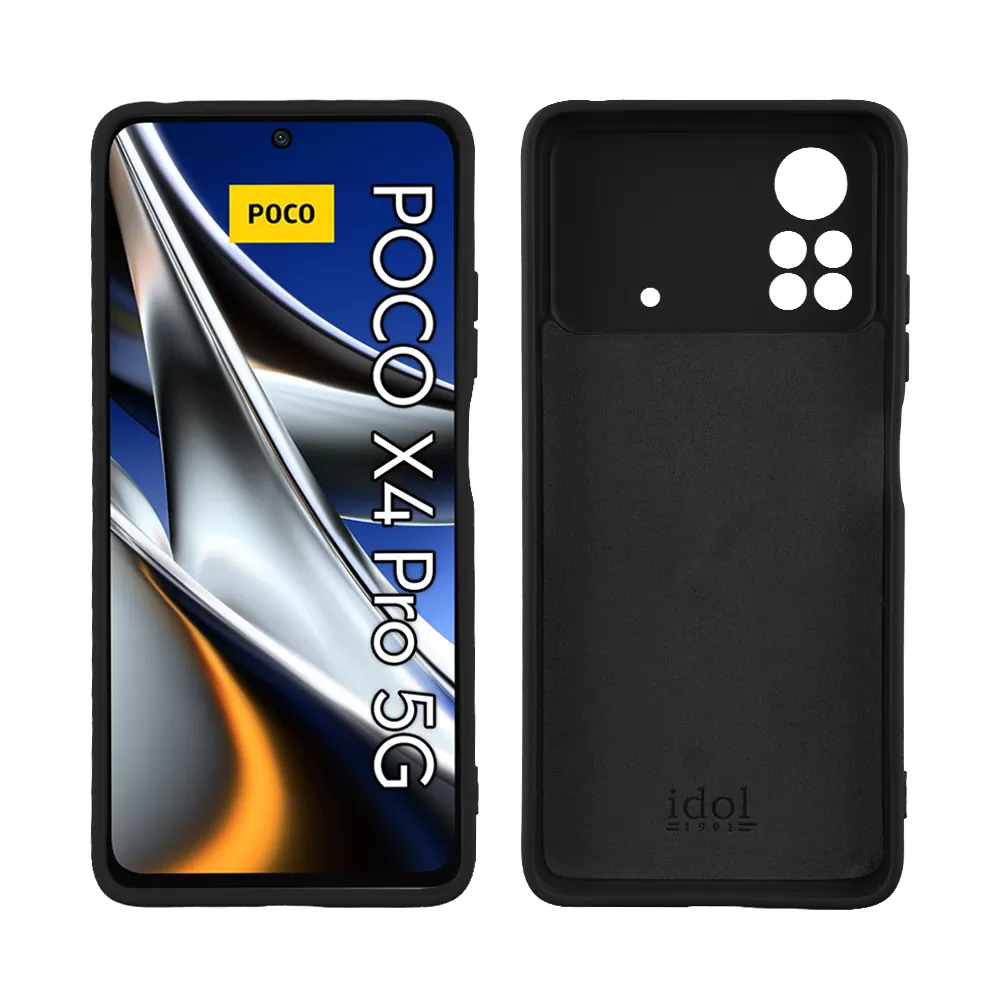 IDOL 1991 VELVET TPU ΘΗΚΗ XIAOMI POCO X4 PRO 5G 6.67in 4 SIDE FULL CAMERA PROTECTION BLACK