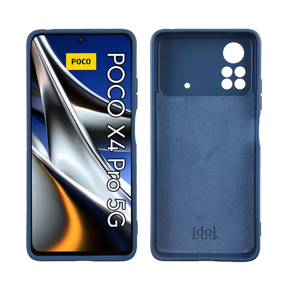 IDOL 1991 VELVET TPU ΘΗΚΗ XIAOMI POCO X4 PRO 5G 6.67in 4 SIDE FULL CAMERA PROTECTION BLUE