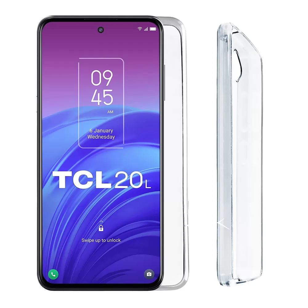 VOLTE-TEL SLIMCOLOR AIR TPU ΘΗΚΗ TCL 20 5G/20L/TCL 20L+/TCL 20S 6.67in CAMERA GUARD ΔΙΑΦΑΝΗ