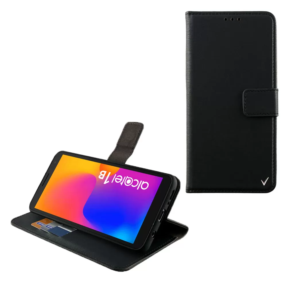 VOLTE-TEL ALLURE ΘΗΚΗ ALCATEL 1B 2022 5031G 5.5in  MAGNET BOOK STAND CLIP BLACK
