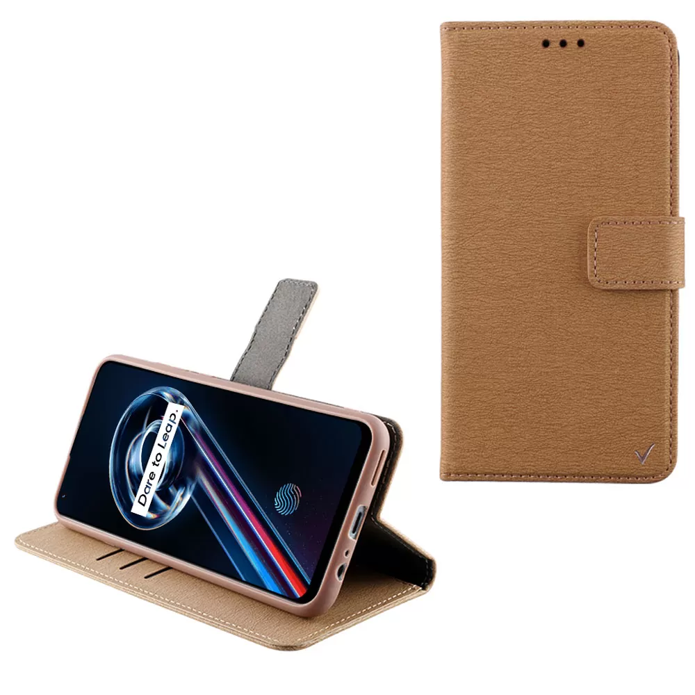 VOLTE-TEL ALLURE ΘΗΚΗ REALME 9 5G/9 PRO 5G 6.6in MAGNET BOOK STAND CLIP GOLD