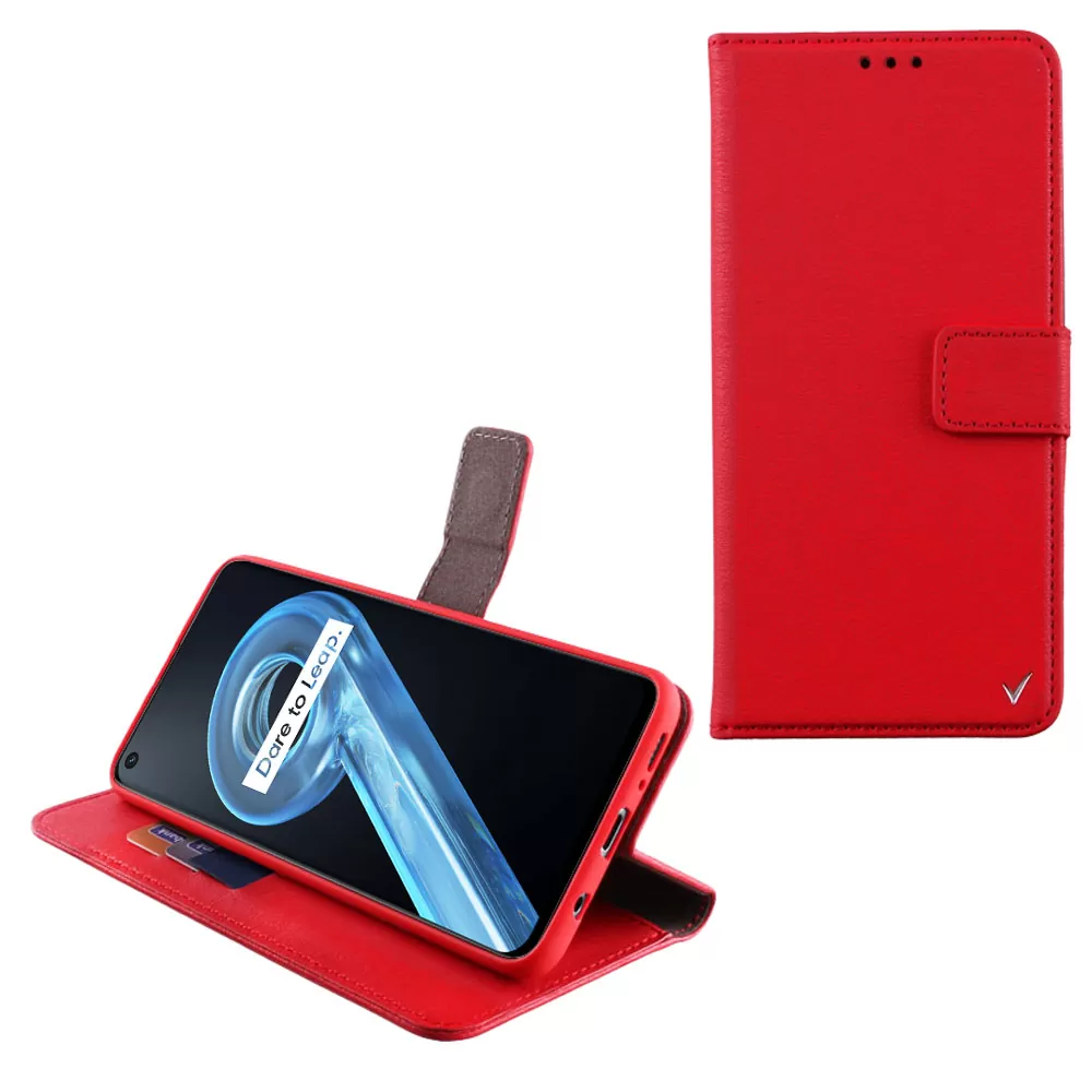 VOLTE-TEL ALLURE ΘΗΚΗ REALME 9i 6.6in  MAGNET BOOK STAND CLIP RED