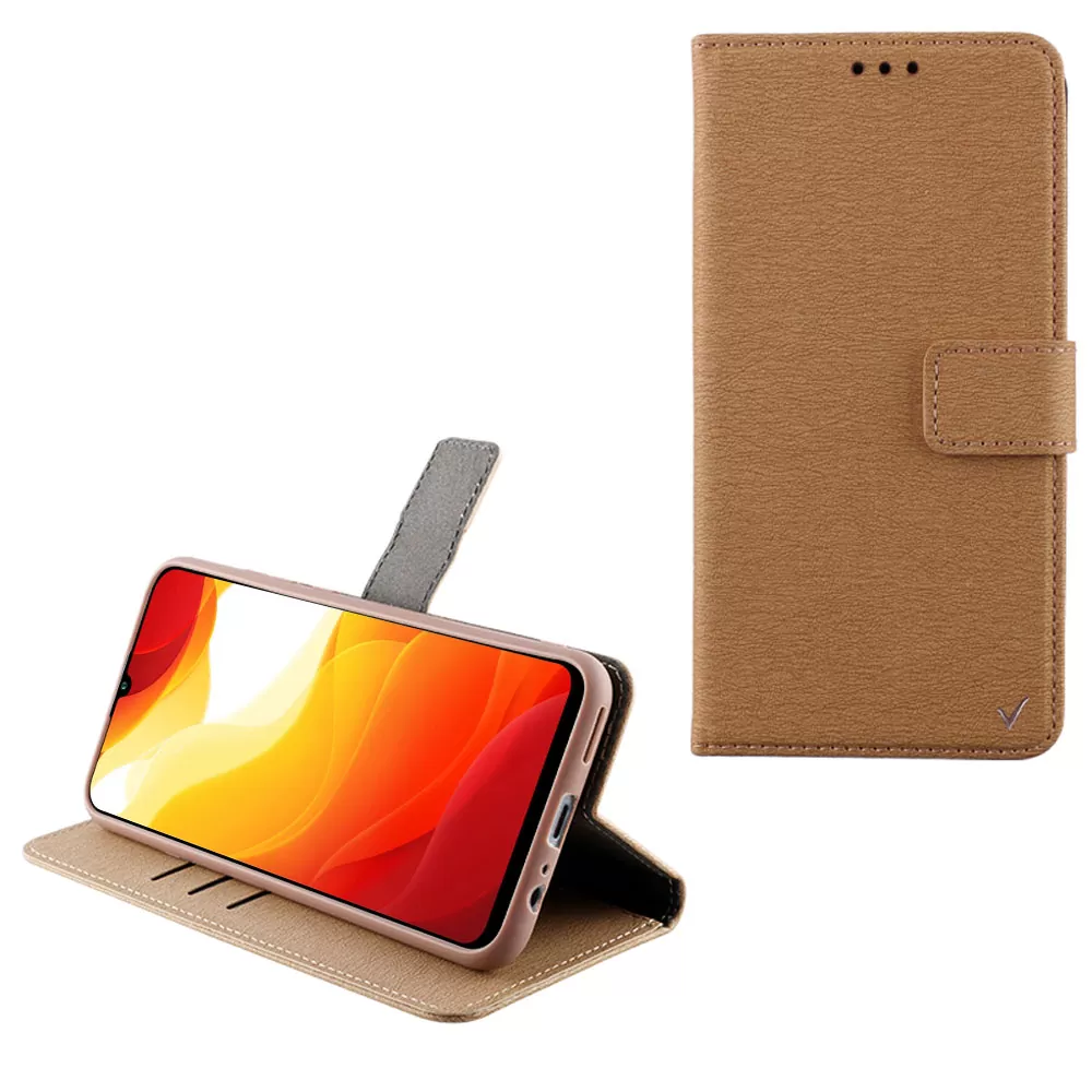 VOLTE-TEL ALLURE ΘΗΚΗ XIAOMI MI 10 LITE 5G/ MI 10 LITE YOUTH/ MI 10 LITE ZOOM 6.57in  MAGNET BOOK STAND CLIP GOLD