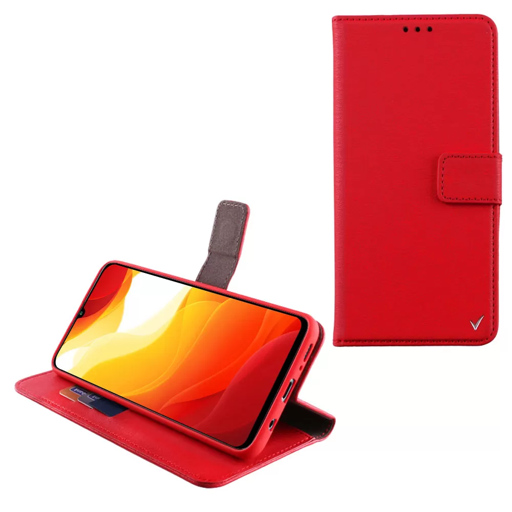 VOLTE-TEL ALLURE ΘΗΚΗ XIAOMI MI 10 LITE 5G/ MI 10 LITE YOUTH/ MI 10 LITE ZOOM 6.57in  MAGNET BOOK STAND CLIP RED