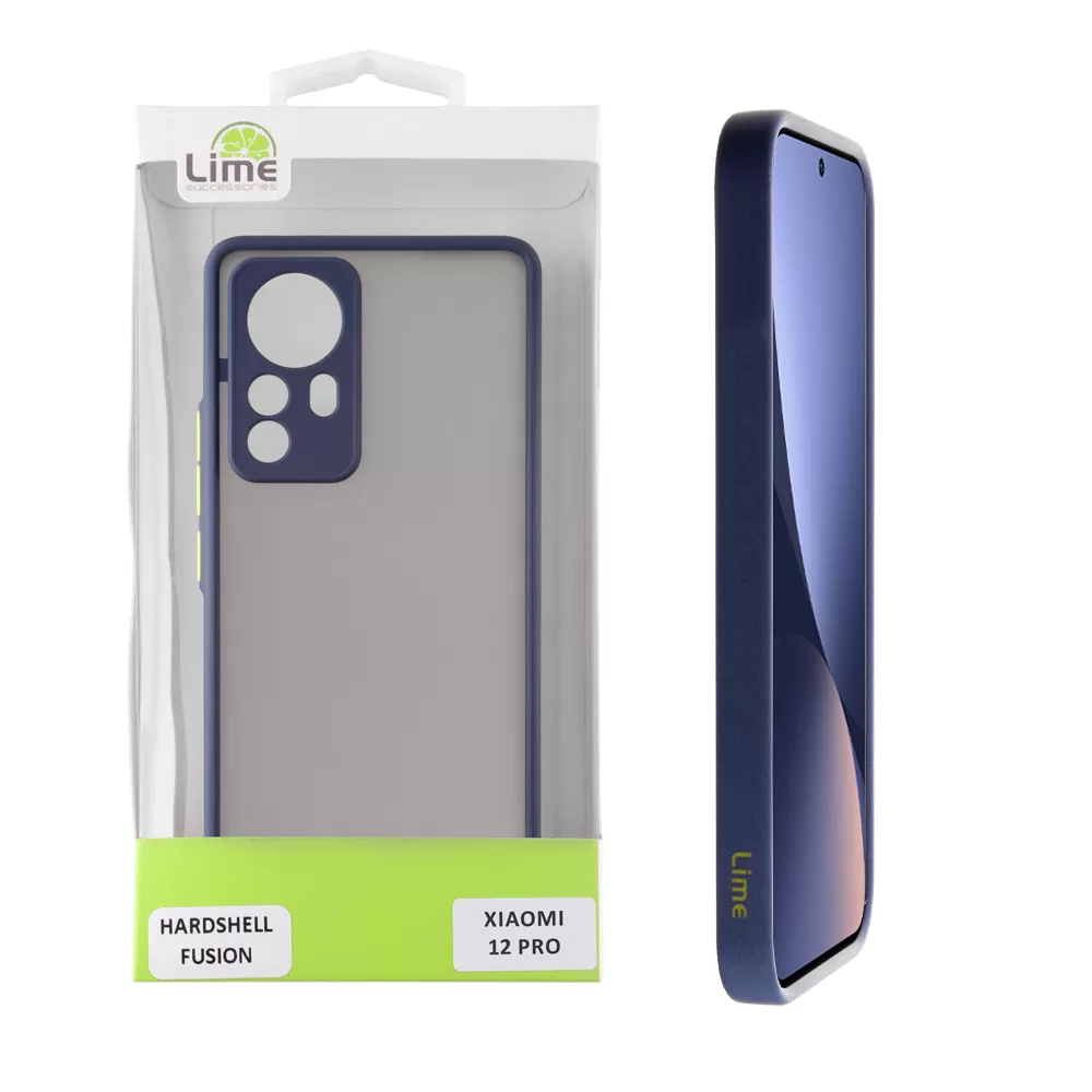 LIME HARDSHELL FUSION ΘΗΚΗ XIAOMI 12 PRO 6.73in  FULL CAMERA PROTECTION BLUE WITH YELLOW KEYS