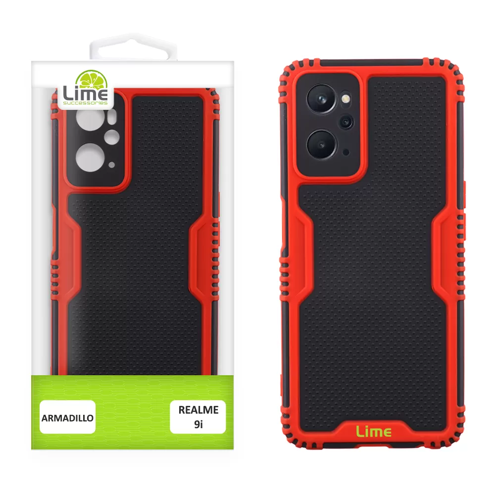 LIME ARMADILLO ΘΗΚΗ REALME 9i 6.6in  FULL CAMERA PROTECTION RED