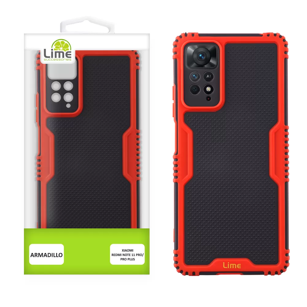 LIME ARMADILLO ΘΗΚΗ XIAOMI REDMI NOTE 11 PRO 4G/5G 6.67in  FULL CAMERA PROTECTION RED