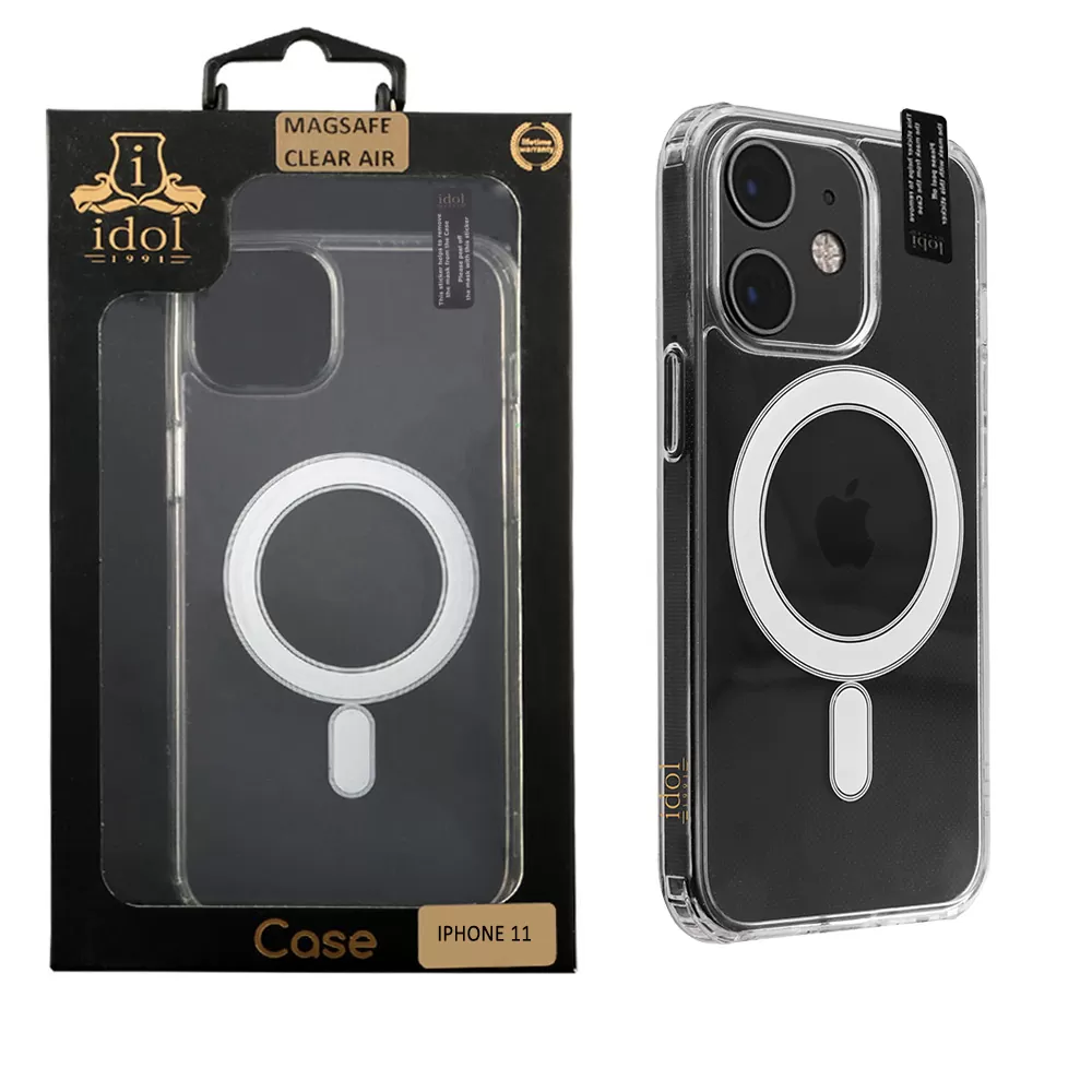 IDOL 1991 MAGSAFE ANTISHOCK CLEAR AIR TPU1 ΘΗΚΗ IPHONE 11 6.1" BACK COVER CAMERA GUARD ΔΙΑΦΑΝΗ