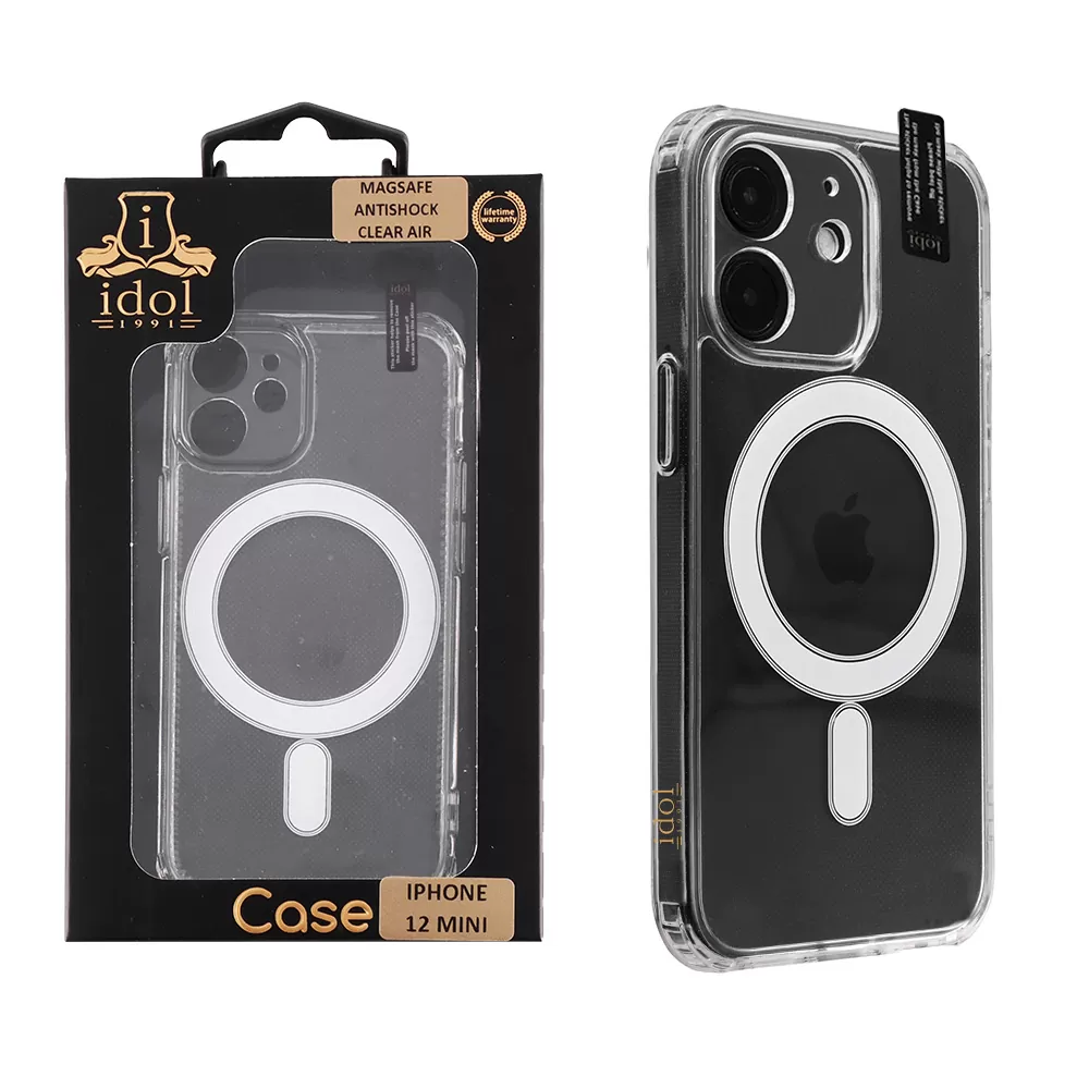 IDOL 1991 MAGSAFE ANTISHOCK CLEAR AIR TPU1 ΘΗΚΗ IPHONE 12 MINI 5.4" BACK COVER FULL CAMERA PROTECTION ΔΙΑΦΑΝΗ