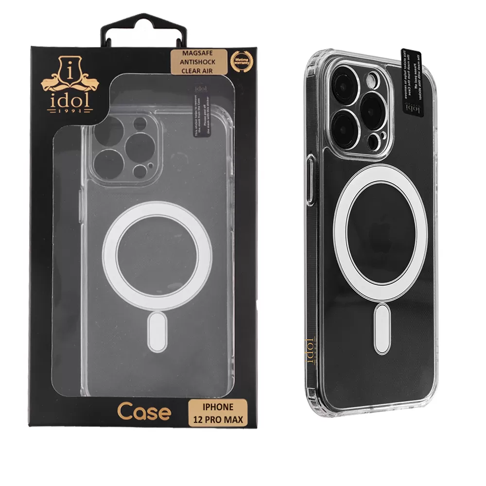 IDOL 1991 MAGSAFE ANTISHOCK CLEAR AIR TPU1 ΘΗΚΗ IPHONE 12 PRO MAX 6.7" BACK COVER FULL CAMERA PROTECTION ΔΙΑΦΑΝΗ
