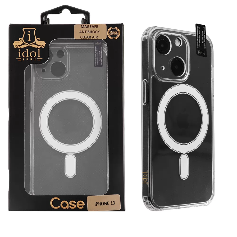 IDOL 1991 MAGSAFE ANTISHOCK CLEAR AIR TPU1 ΘΗΚΗ IPHONE 13 6.1" BACK COVER  FULL CAMERA PROTECTION ΔΙΑΦΑΝΗ