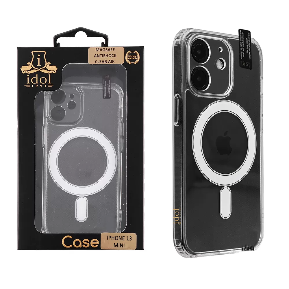 IDOL 1991 MAGSAFE ANTISHOCK CLEAR AIR TPU1 ΘΗΚΗ IPHONE 13 MINI 5.4" BACK COVER FULL CAMERA PROTECTION ΔΙΑΦΑΝΗ
