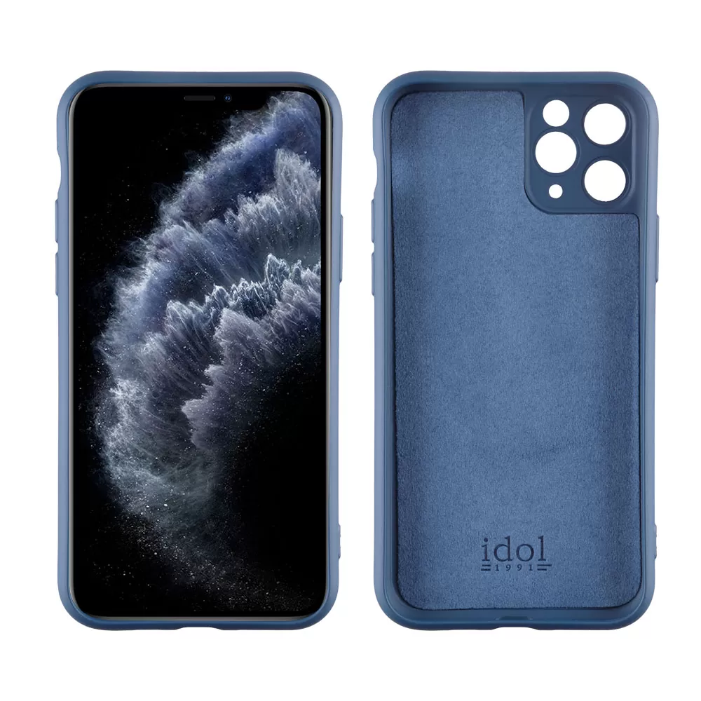 IDOL 1991 VELVET TPU ΘΗΚΗ IPHONE 11 PRO 5.8in 4 SIDE FULL CAMERA PROTECTION BLUE