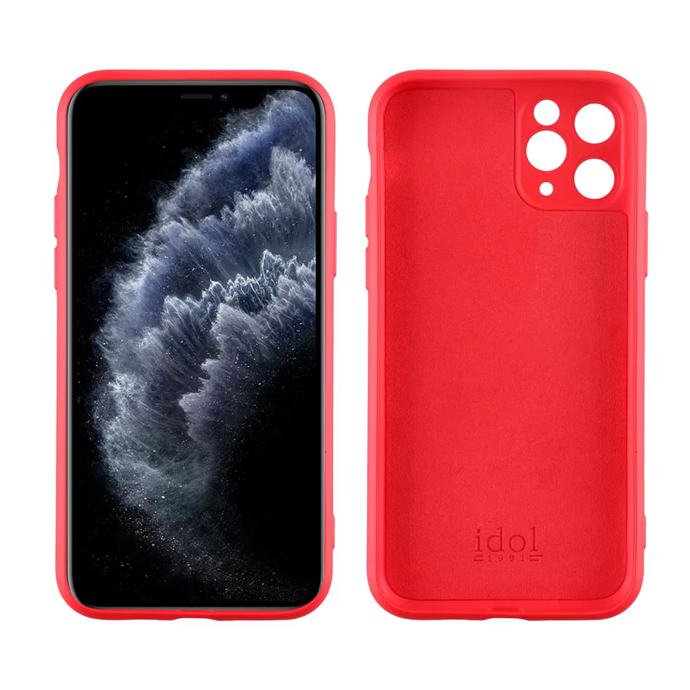 IDOL 1991 VELVET TPU ΘΗΚΗ IPHONE 11 PRO 5.8in 4 SIDE FULL CAMERA PROTECTION RED