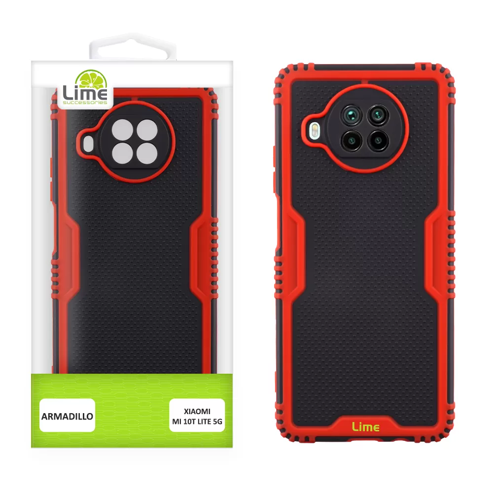 LIME ARMADILLO ΘΗΚΗ XIAOMI MI 10T LITE 5G/REDMI NOTE 9 PRO 5G 6.67in  FULL CAMERA PROTECTION RED