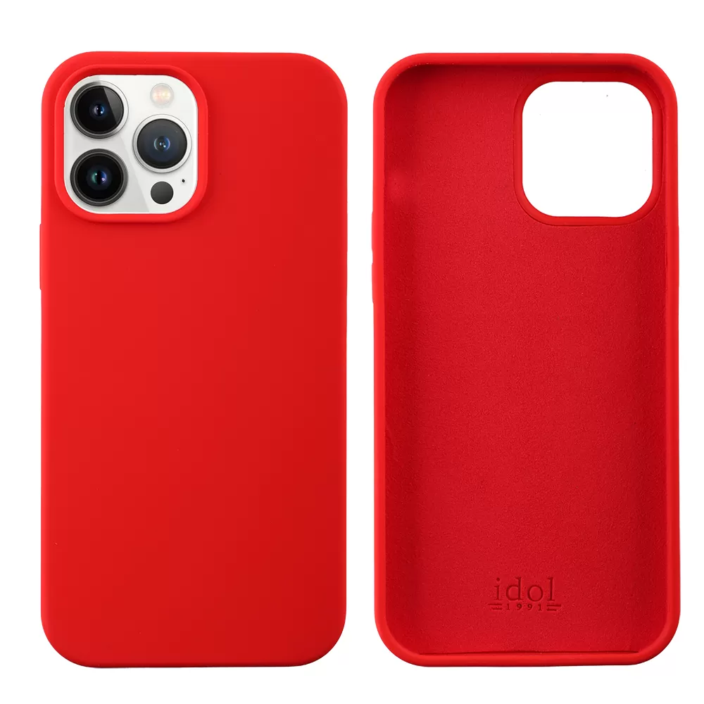 IDOL 1991 VELVET ELITE TPU ΘΗΚΗ IPHONE 13 PRO MAX 6.7in  4 SIDE CAMERA GUARD RED