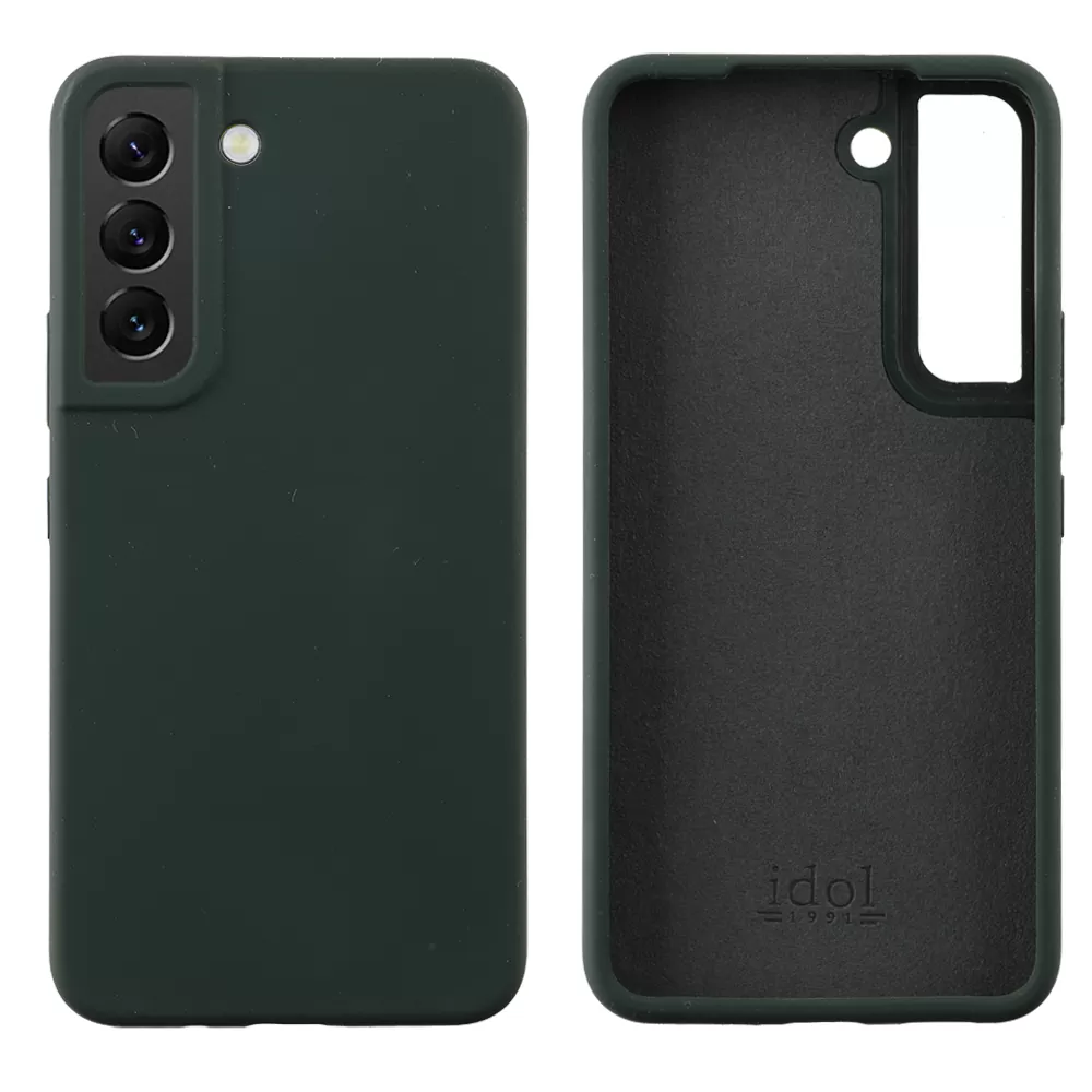 IDOL 1991 VELVET ELITE TPU ΘΗΚΗ SAMSUNG S22 5G S901 6.1in  4 SIDE CAMERA GUARD DARK GREEN