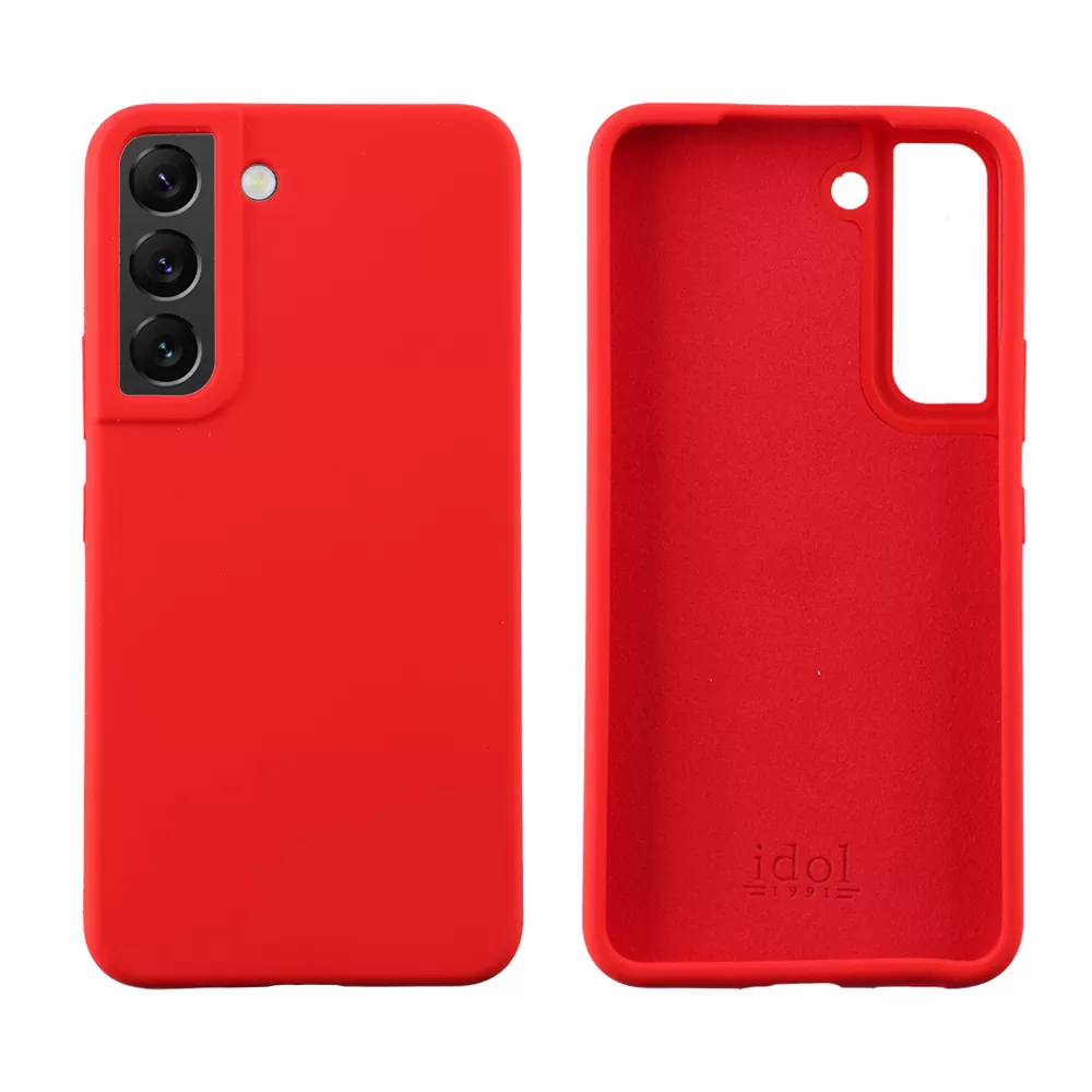 IDOL 1991 VELVET ELITE TPU ΘΗΚΗ SAMSUNG S22 5G S901 6.1in  4 SIDE CAMERA GUARD RED