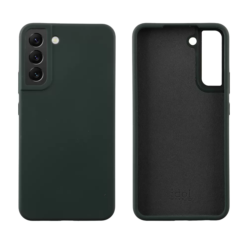 IDOL 1991 VELVET ELITE TPU ΘΗΚΗ SAMSUNG S22 PLUS 5G S906 6.6in  4 SIDE CAMERA GUARD DARK GREEN