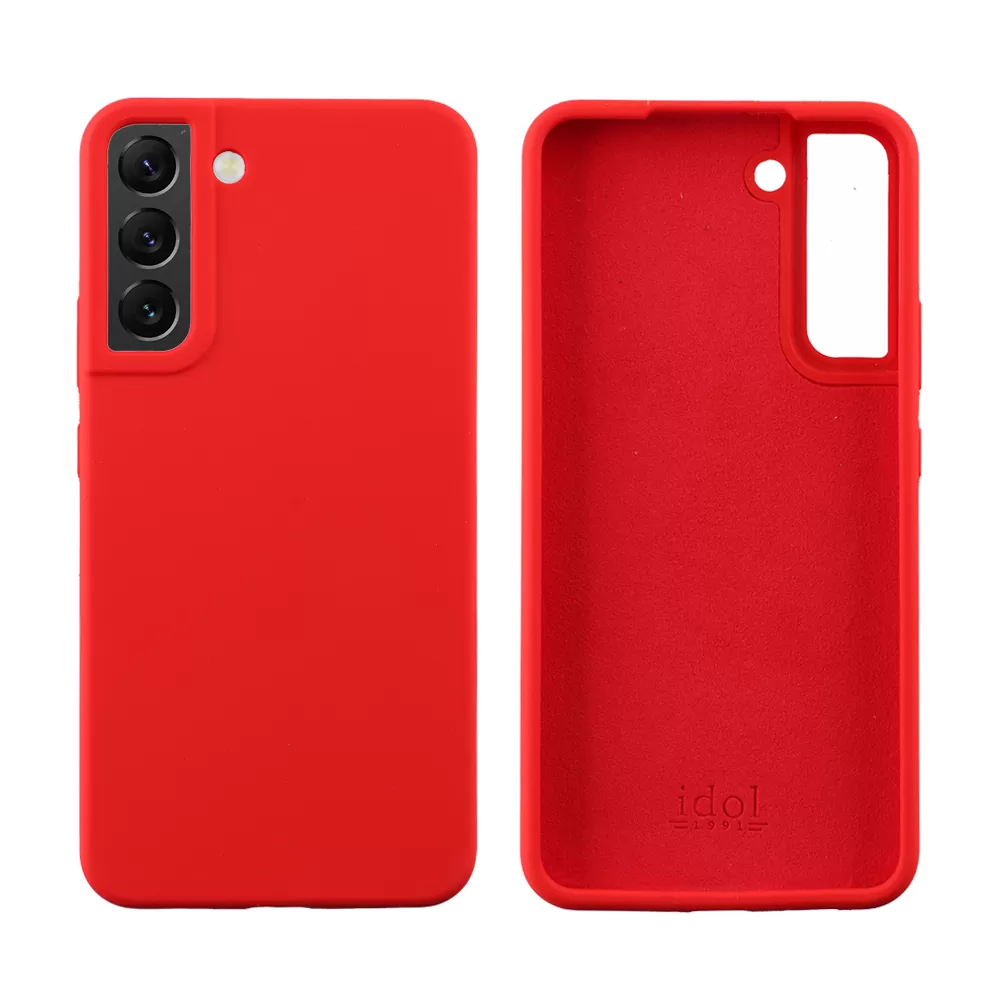 IDOL 1991 VELVET ELITE TPU ΘΗΚΗ SAMSUNG S22 PLUS 5G S906 6.6in  4 SIDE CAMERA GUARD RED
