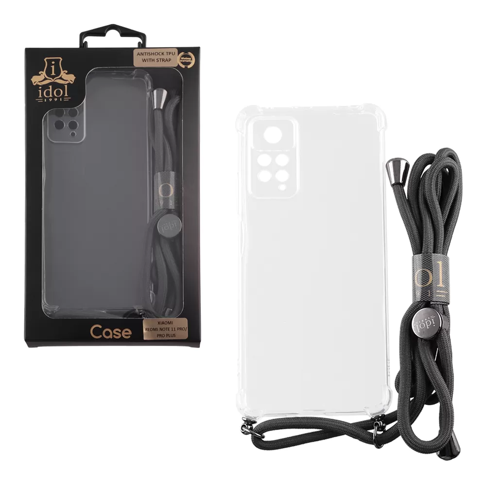 IDOL 1991 ANTISHOCK AIR TPU ΘΗΚΗ XIAOMI REDMI NOTE 11 PRO 4G/5G 6.67in WITH STRAP FULL CAMERA PROTECTION ΔΙΑΦΑΝΗ