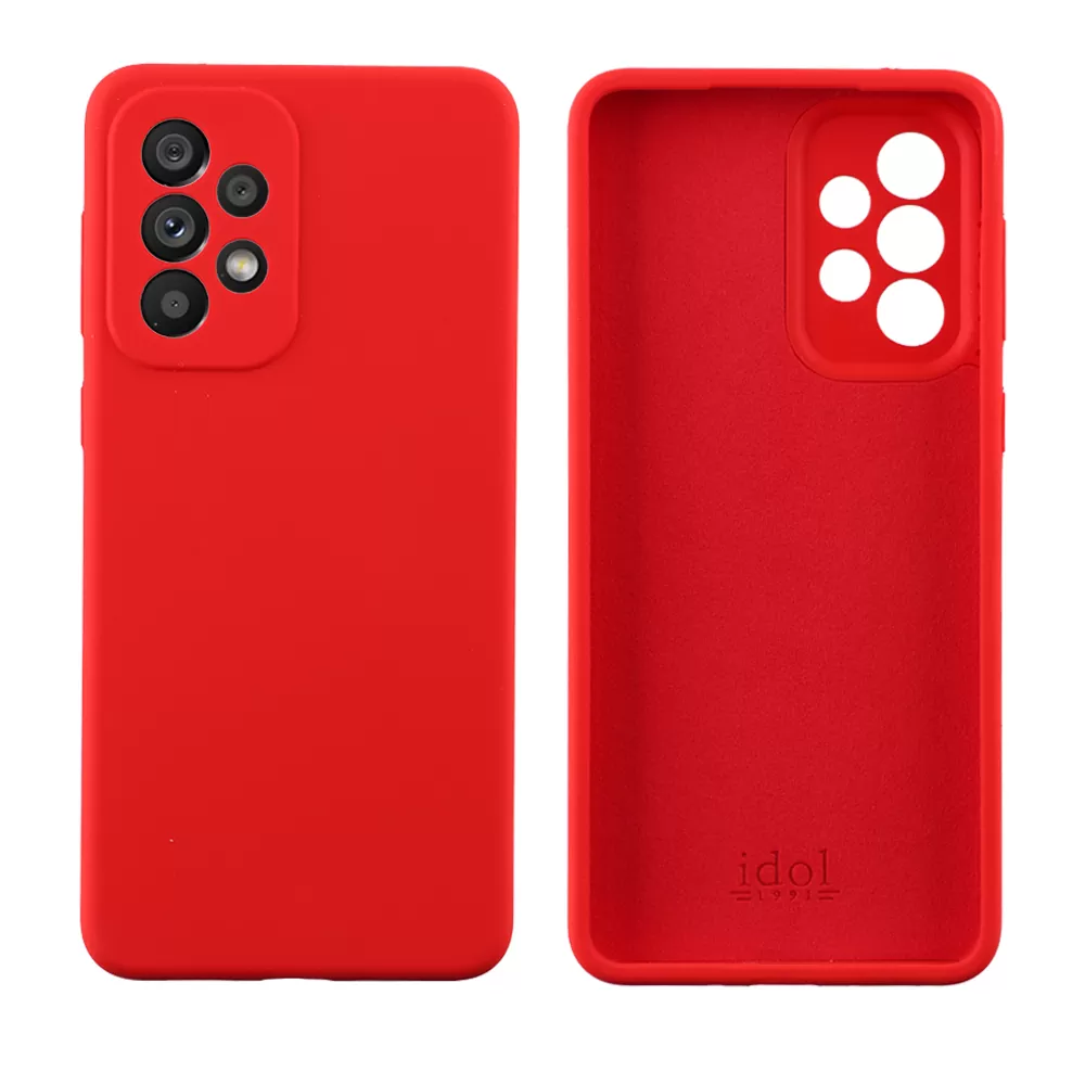 IDOL 1991 VELVET ELITE TPU ΘΗΚΗ SAMSUNG A33 5G A336 6.4in  4 SIDE FULL CAMERA PROTECTION RED