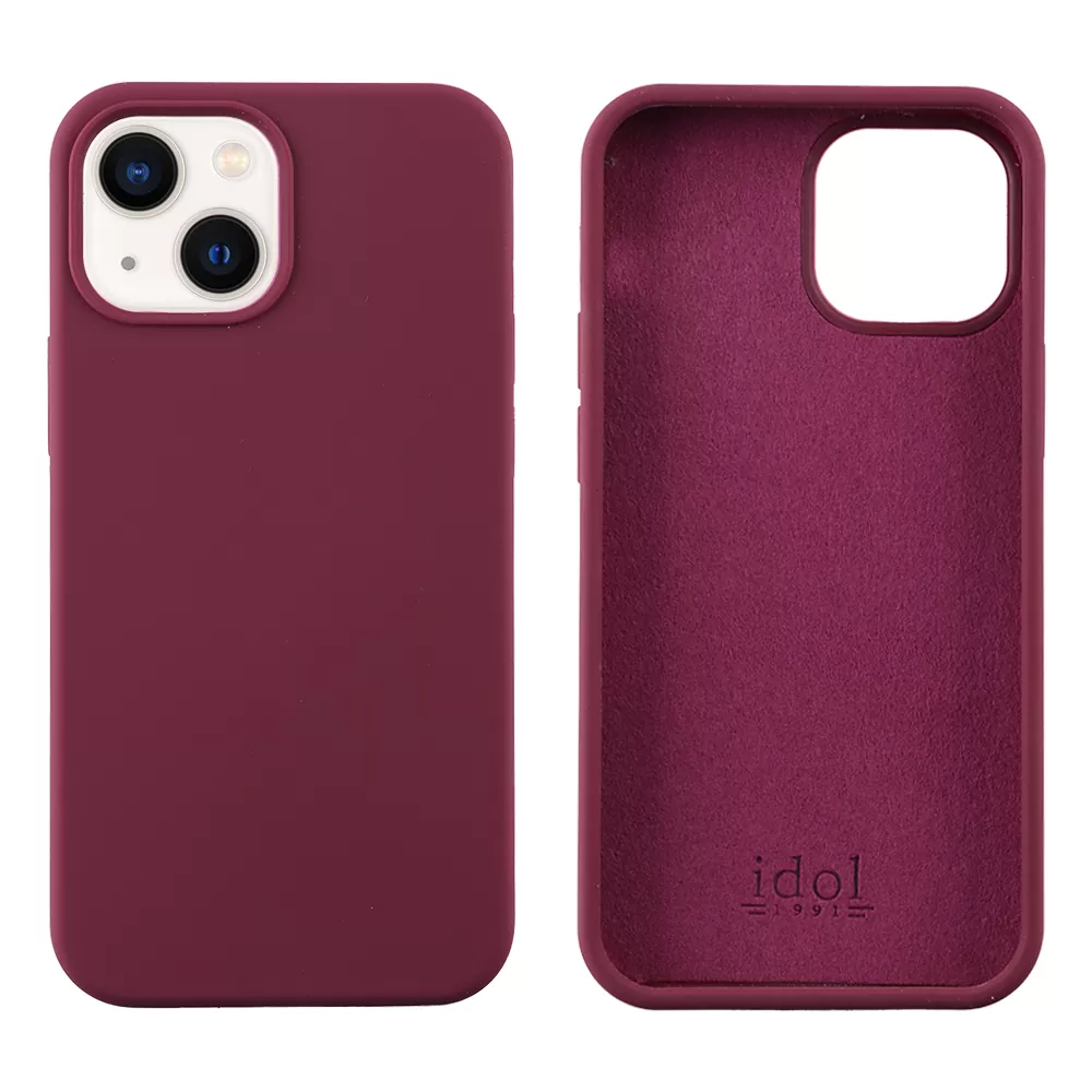IDOL 1991 VELVET ELITE TPU ΘΗΚΗ IPHONE 13 MINI 5.4in  4 SIDE CAMERA GUARD BURGUNDY