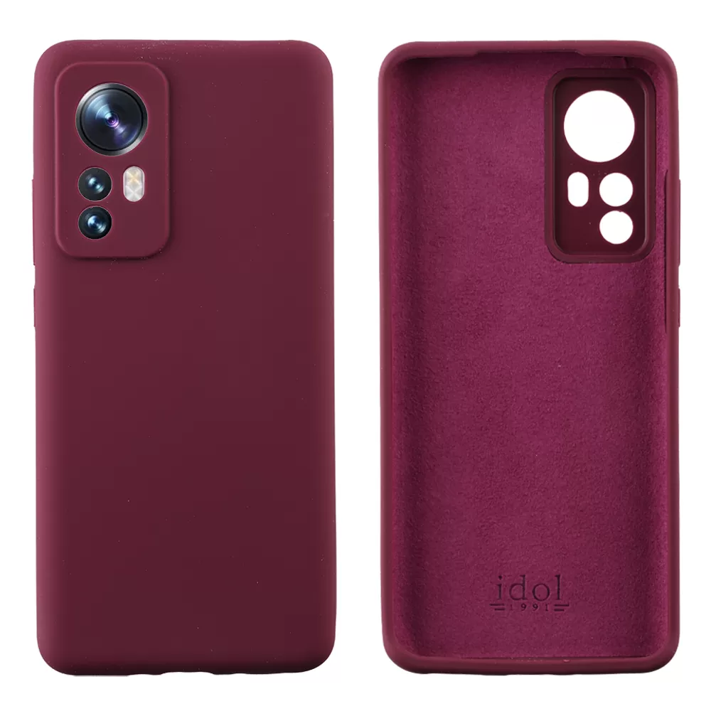 IDOL 1991 VELVET ELITE TPU ΘΗΚΗ XIAOMI 12/12X 6.28in  4 SIDE FULL CAMERA PROTECTION BURGUNDY