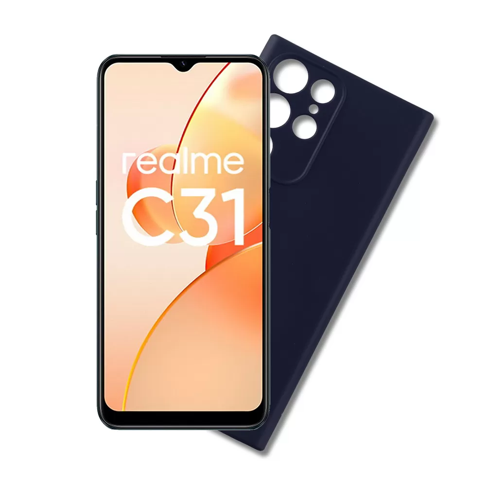 VOLTE-TEL SILICON TPU ΘΗΚΗ REALME C31 6.5in  FULL CAMERA PROTECTION BLUE