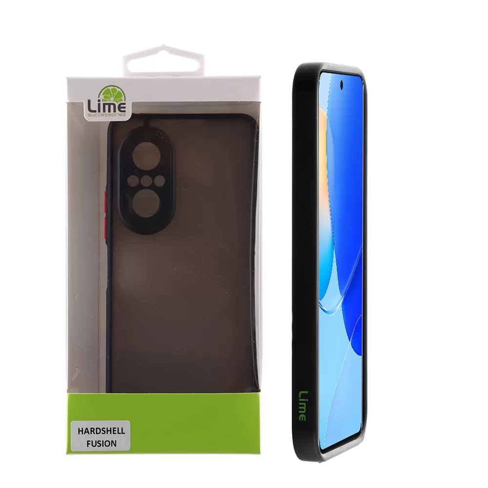 LIME HARDSHELL FUSION ΘΗΚΗ HUAWEI NOVA 9 SE 6.78in  FULL CAMERA PROTECTION BLACK WITH RED KEYS