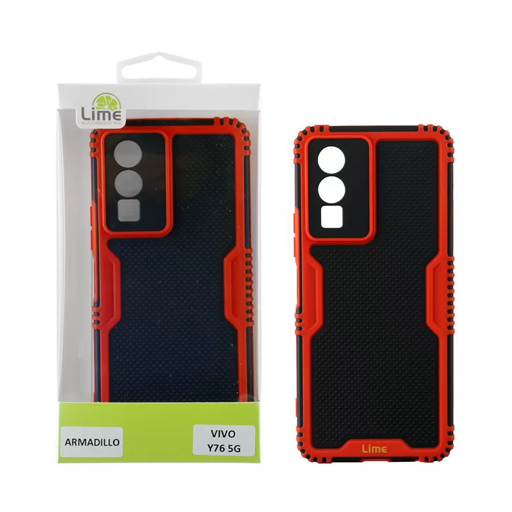 LIME ARMADILLO ΘΗΚΗ VIVO Y76 5G 6.58in  FULL CAMERA PROTECTION RED