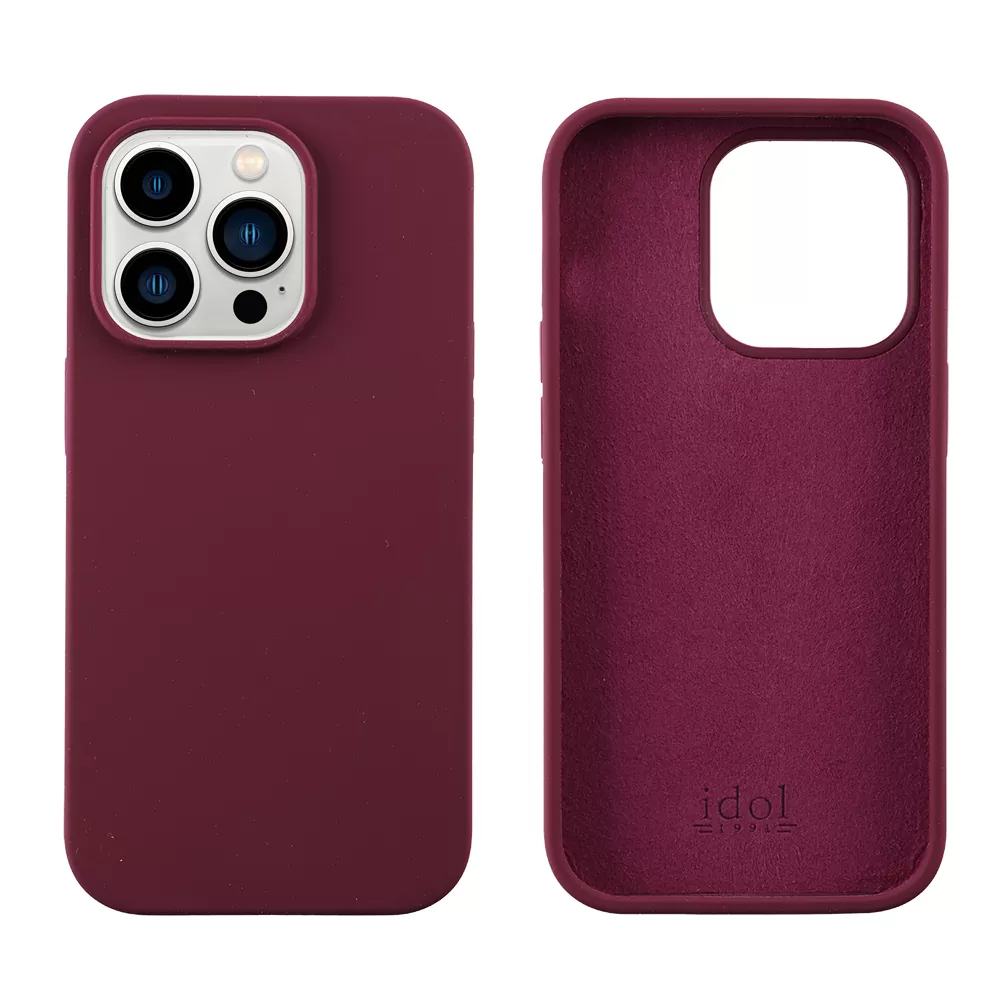IDOL 1991 VELVET ELITE TPU ΘΗΚΗ IPHONE 14 PRO 6.1in  4 SIDE CAMERA GUARD BURGUNDY