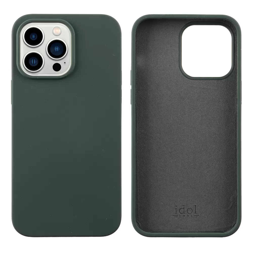 IDOL 1991 VELVET ELITE TPU ΘΗΚΗ IPHONE 14 PRO MAX 6.7in  4 SIDE CAMERA GUARD DARK GREEN