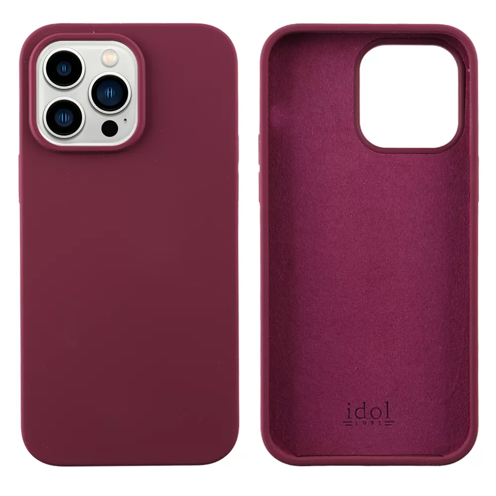 IDOL 1991 VELVET ELITE TPU ΘΗΚΗ IPHONE 14 PRO MAX 6.7in  4 SIDE CAMERA GUARD BURGUNDY