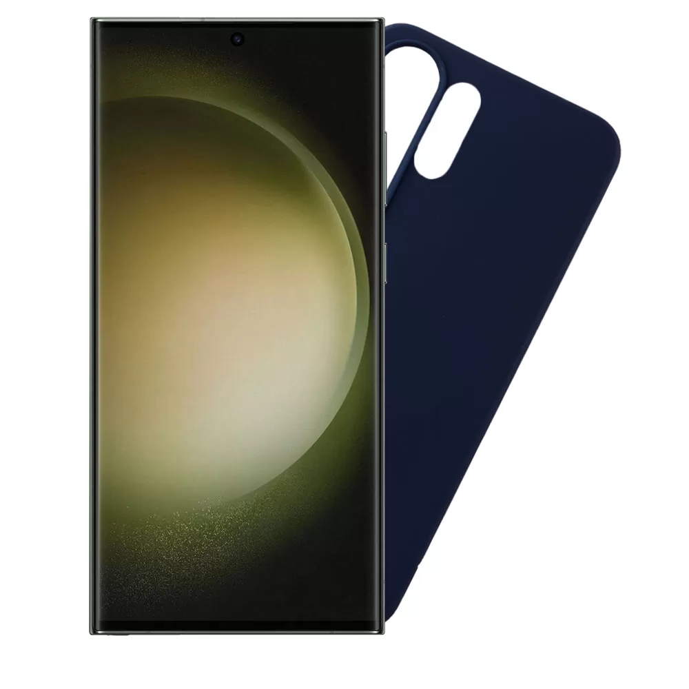 VOLTE-TEL SILICON TPU ΘΗΚΗ SAMSUNG S23 ULTRA 5G S918 6.8in  CAMERA GUARD BLUE