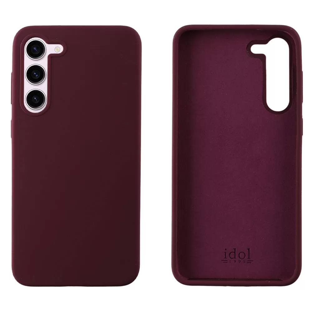 IDOL 1991 VELVET ELITE TPU ΘΗΚΗ SAMSUNG S23 5G S911 6.1in  4 SIDE CAMERA GUARD BURGUNDY