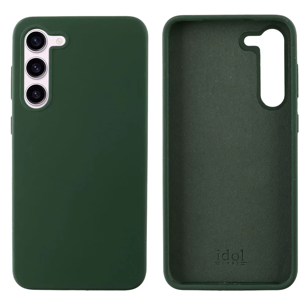 IDOL 1991 VELVET ELITE TPU ΘΗΚΗ SAMSUNG S23 5G S911 6.1in  4 SIDE CAMERA GUARD DARK GREEN