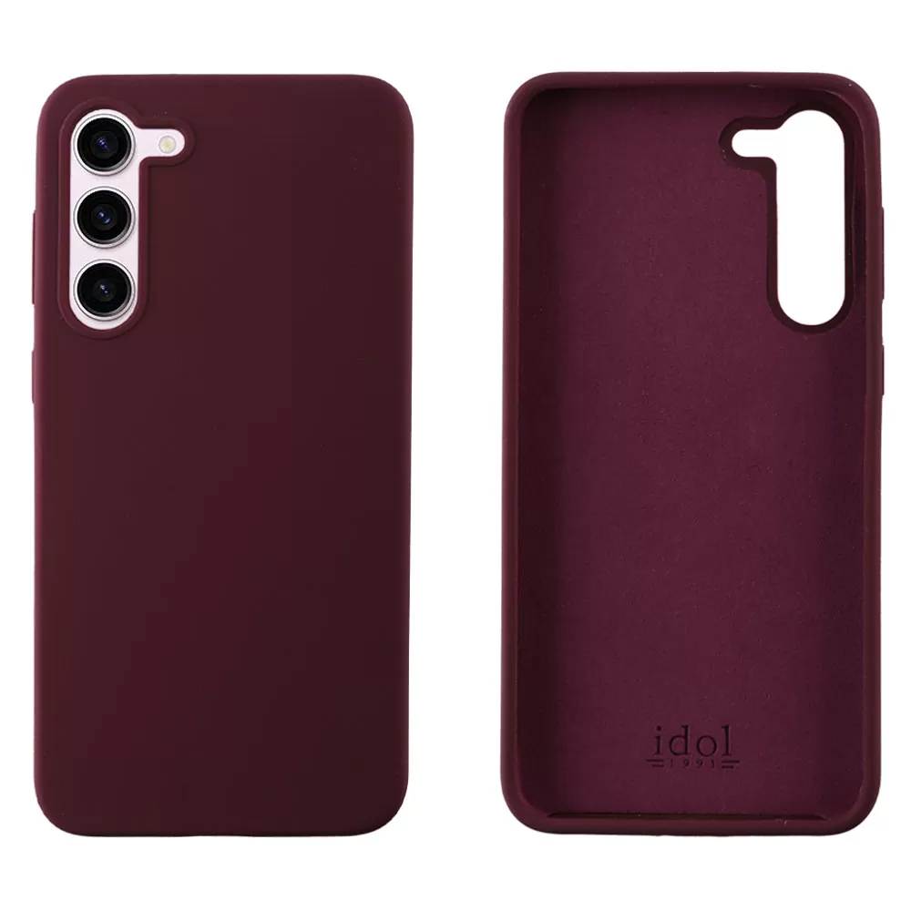 IDOL 1991 VELVET ELITE TPU ΘΗΚΗ SAMSUNG S23 PLUS 5G S916 6.6in  4 SIDE CAMERA GUARD BURGUNDY