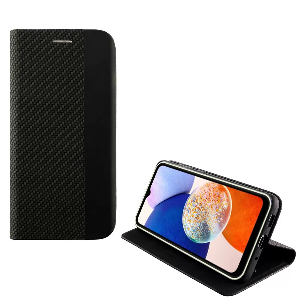 IDOL 1991 ELITE ΘΗΚΗ SAMSUNG A14 4G A145/A14 5G A146 6.6in  ANTI-RFID BOOK STAND BLACK
