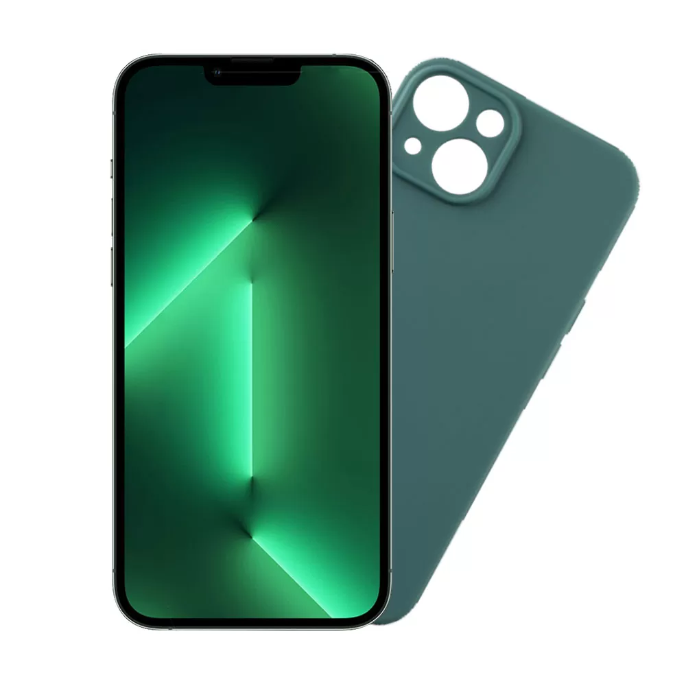 VOLTE-TEL SILICON TPU ΘΗΚΗ IPHONE 14 6.1in  FULL CAMERA PROTECTION DARK GREEN