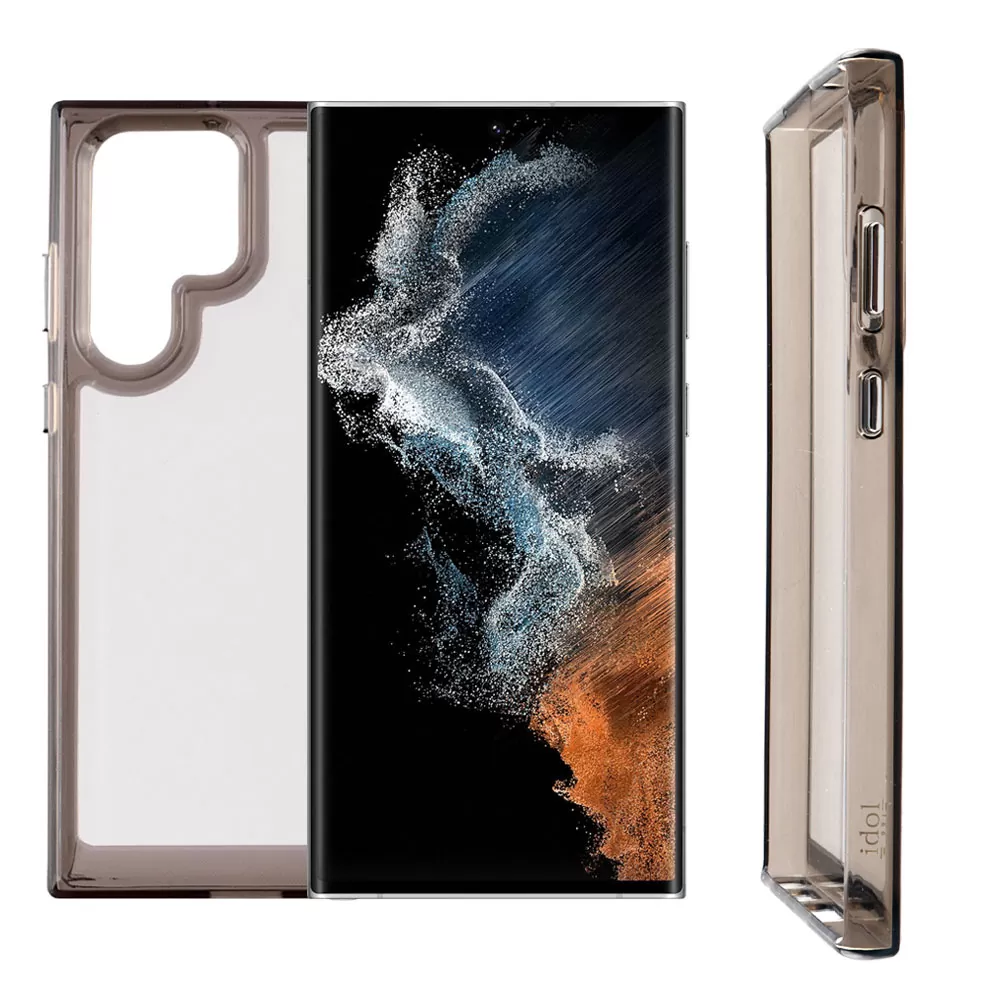 IDOL 1991 CRISTALYTE TPU ΘΗΚΗ SAMSUNG S22 ULTRA 5G S908 6.8in CAMERA GUARD ΔΙΑΦΑΝΗ ΓΚΡΙ