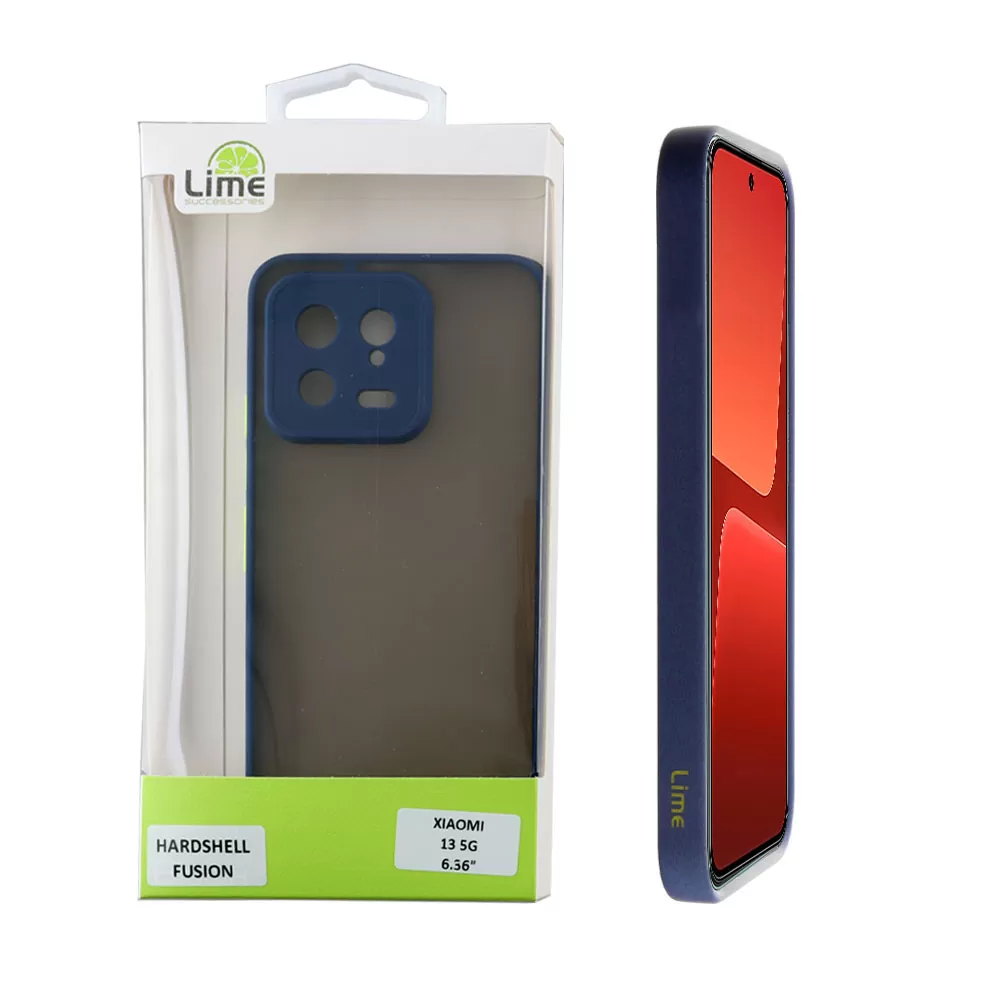 LIME HARDSHELL FUSION ΘΗΚΗ XIAOMI 13 5G 6.36in  FULL CAMERA PROTECTION BLUE WITH YELLOW KEYS
