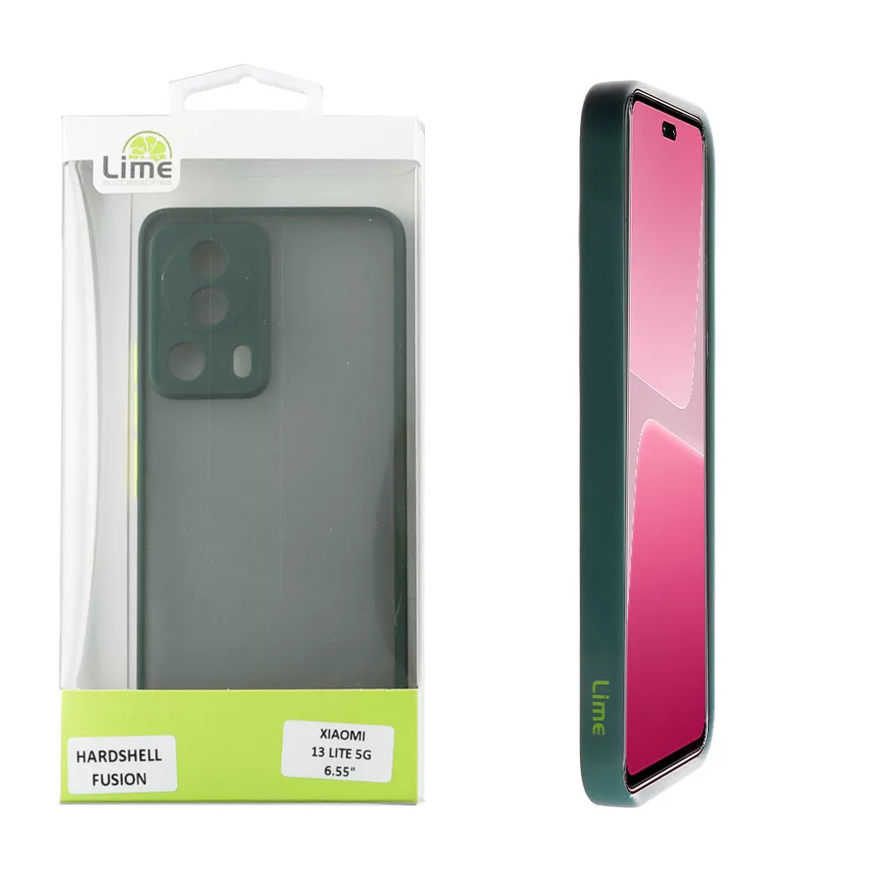 LIME HARDSHELL FUSION ΘΗΚΗ XIAOMI 13 LITE 5G 6.55in  FULL CAMERA PROTECTION GREEN WITH YELLOW KEYS