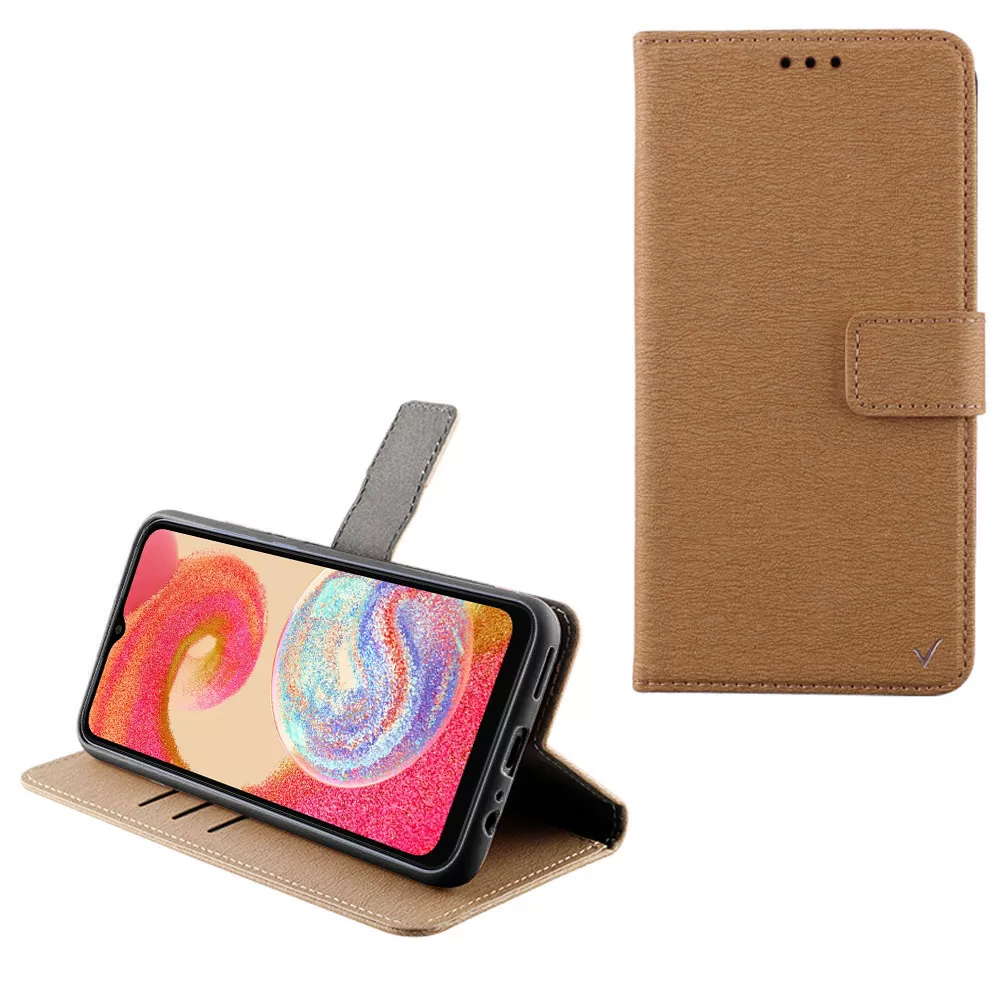 VOLTE-TEL ALLURE ΘΗΚΗ SAMSUNG A04e A042 6.5in  MAGNET BOOK STAND CLIP GOLD