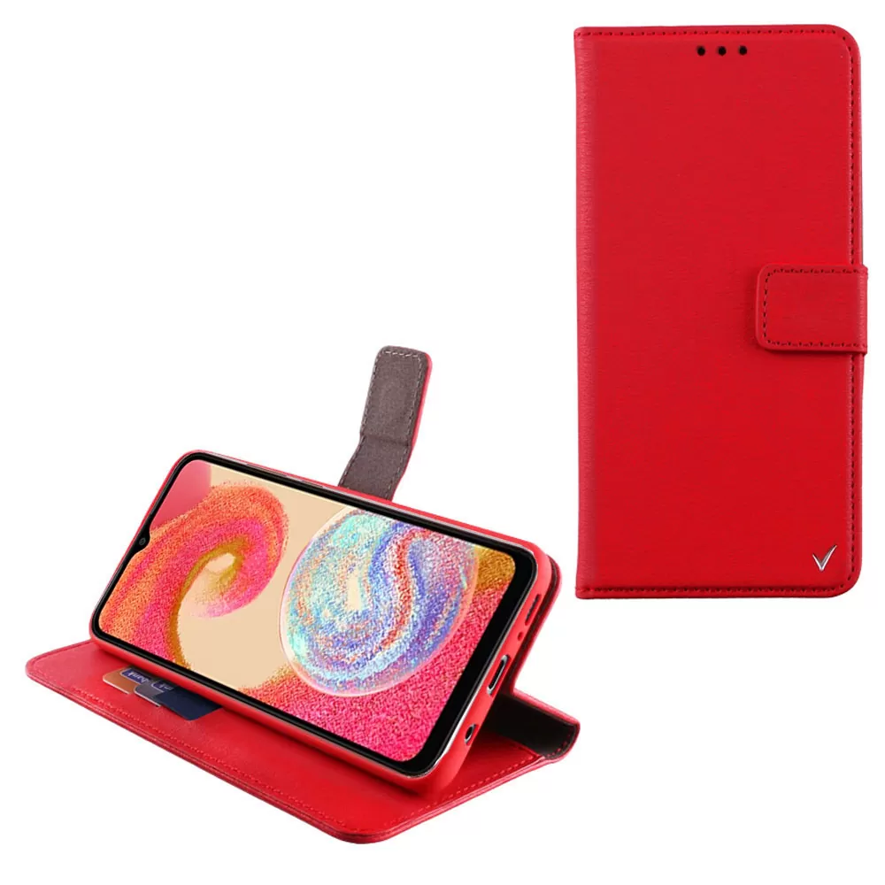 VOLTE-TEL ALLURE ΘΗΚΗ SAMSUNG A04e A042 6.5in  MAGNET BOOK STAND CLIP RED