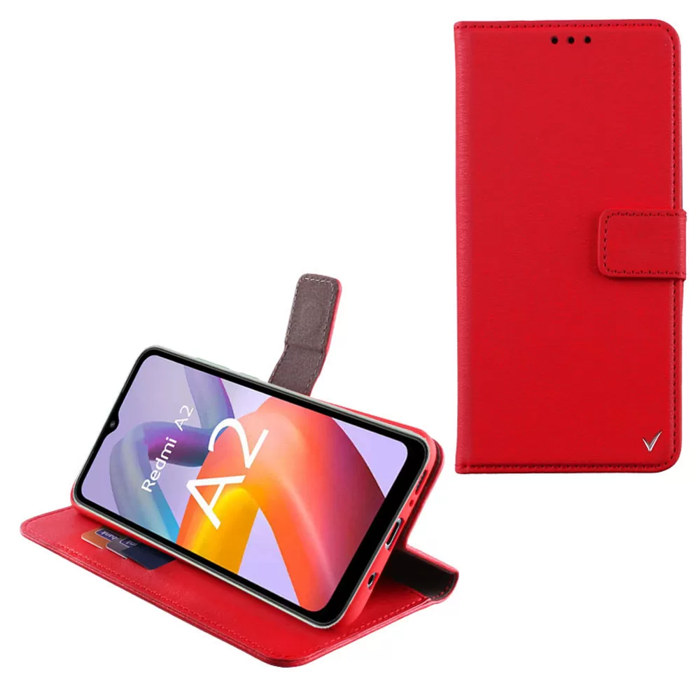 VOLTE-TEL ALLURE ΘΗΚΗ XIAOMI REDMI A1/REDMI A2 6.52in  MAGNET BOOK STAND CLIP RED